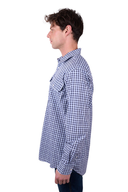 Hard Slog Mens Coney 1/2 Button Long Sleeve Shirt