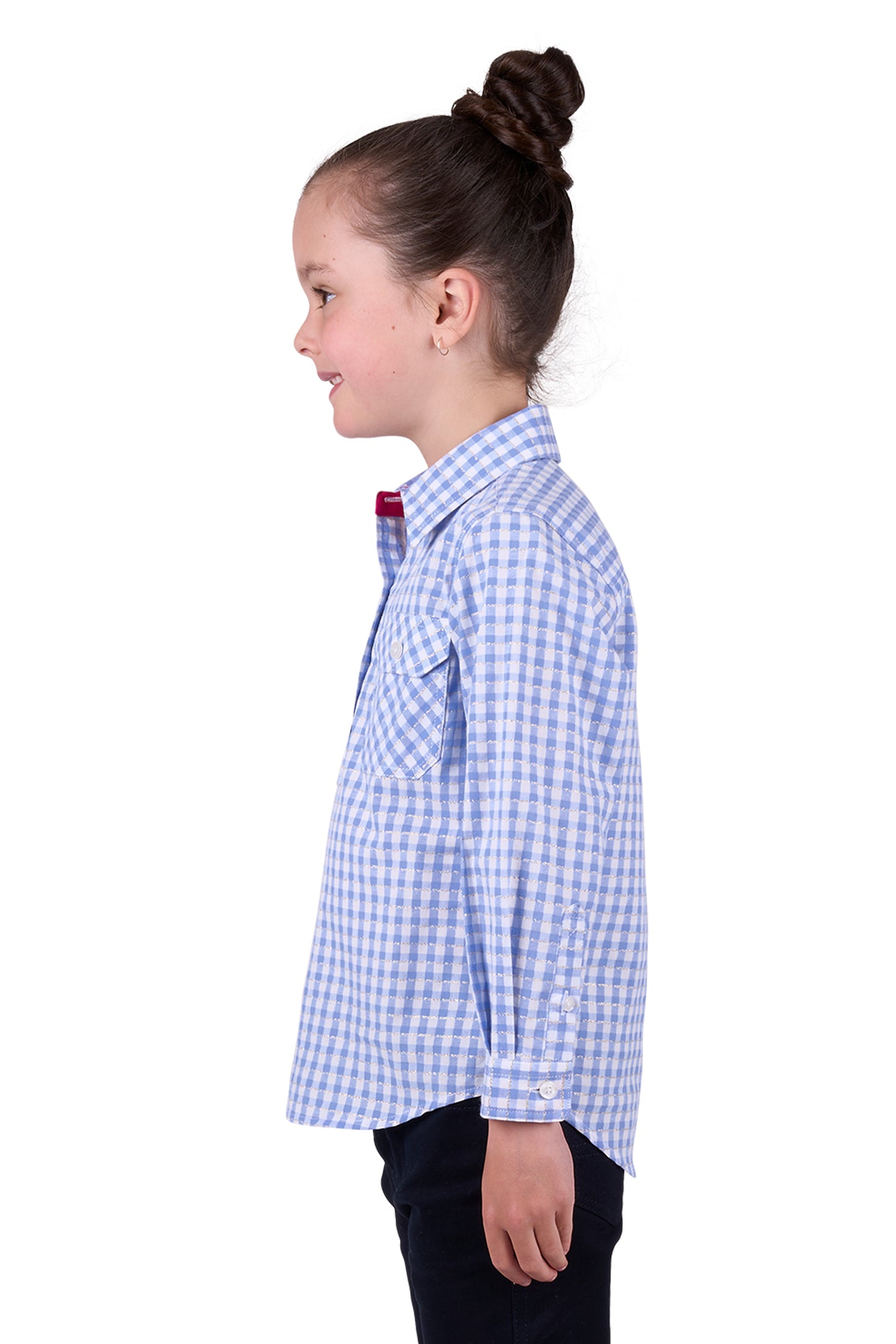 Hard Slog Girls Rux 1/2 Button Long Sleeve Shirt