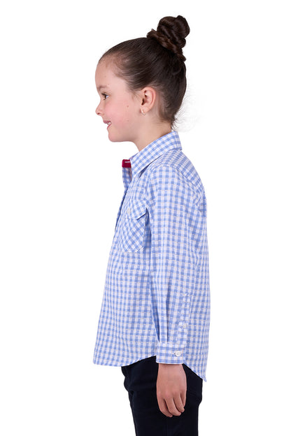 Hard Slog Girls Rux 1/2 Button Long Sleeve Shirt