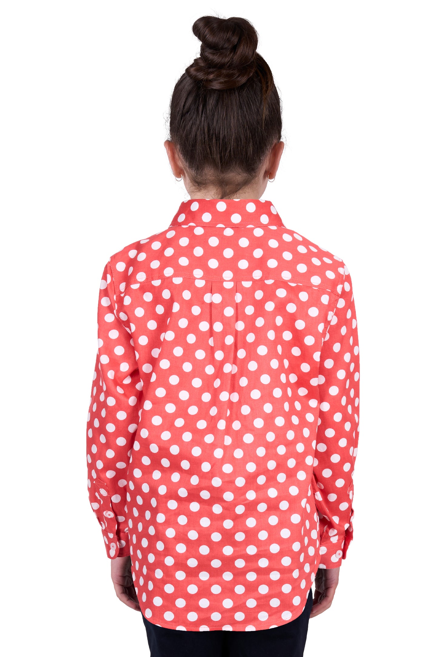 Hard Slog Girls Jaz 1/2 Button Long Sleeve Shirt