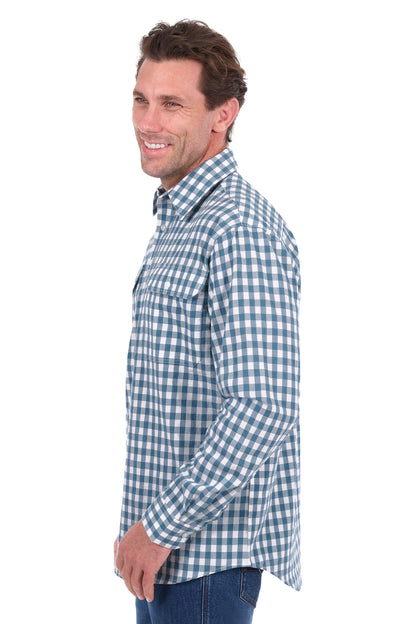 Hard Slog Men’s River Half Placket Long Sleeve Shirt