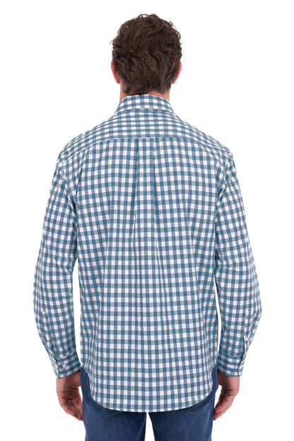 Hard Slog Men’s River Half Placket Long Sleeve Shirt
