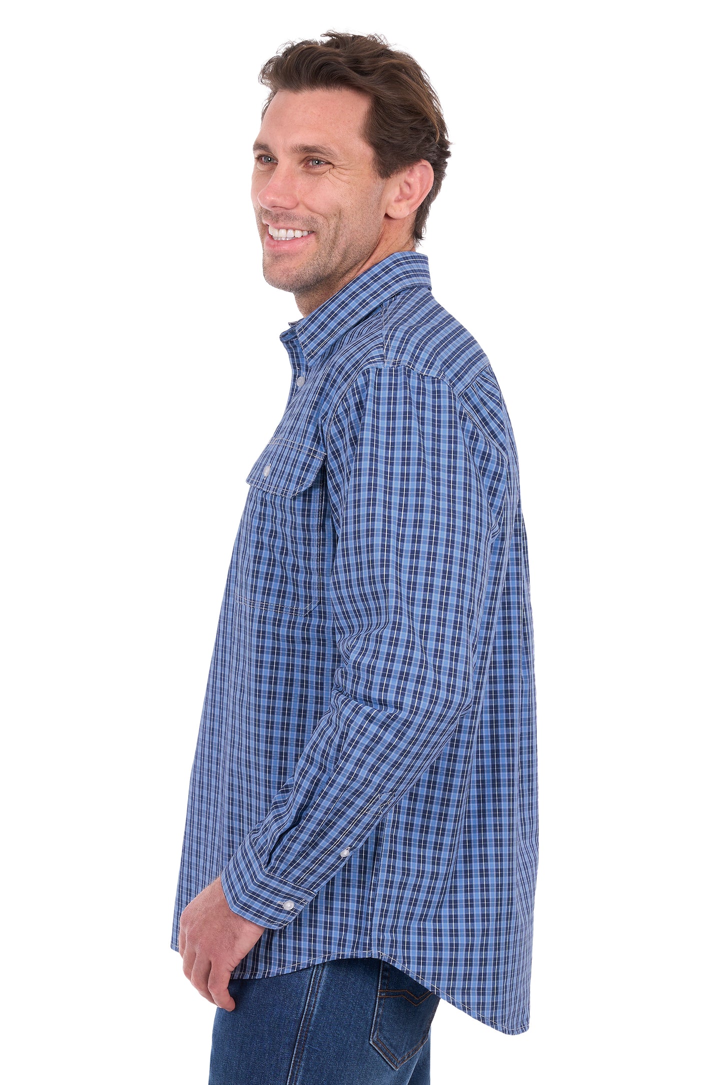 Hard Slog Men’s Wyatt Half Placket Long Sleeve Shirt