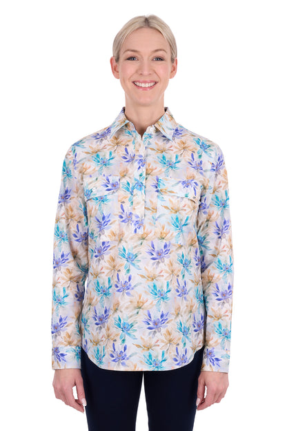 Hard Slog Women’s Meadow Half Placket Long Sleeve Shirt