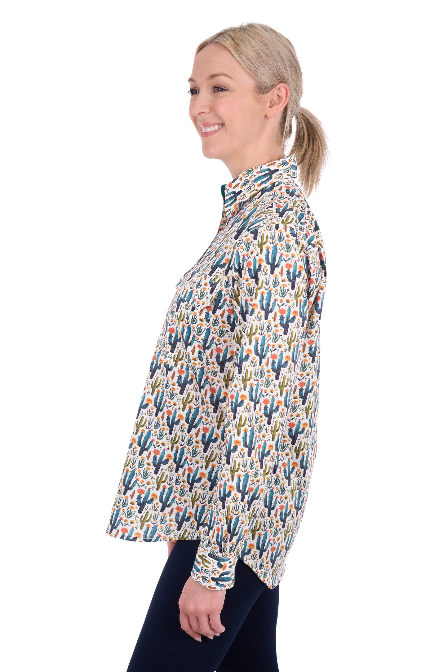 Hard Slog Women’s Alba Half Placket Long Sleeve Shirt