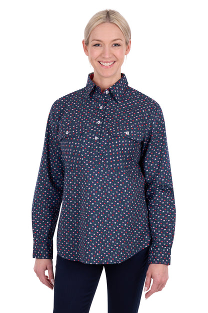 Hard Slog Women’s Fiora Half Placket Long Sleeve Shirt