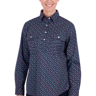 Hard Slog Women’s Fiora Half Placket Long Sleeve Shirt