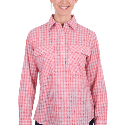 Hard Slog Women’s Raquel Half Placket Long Sleeve Shirt
