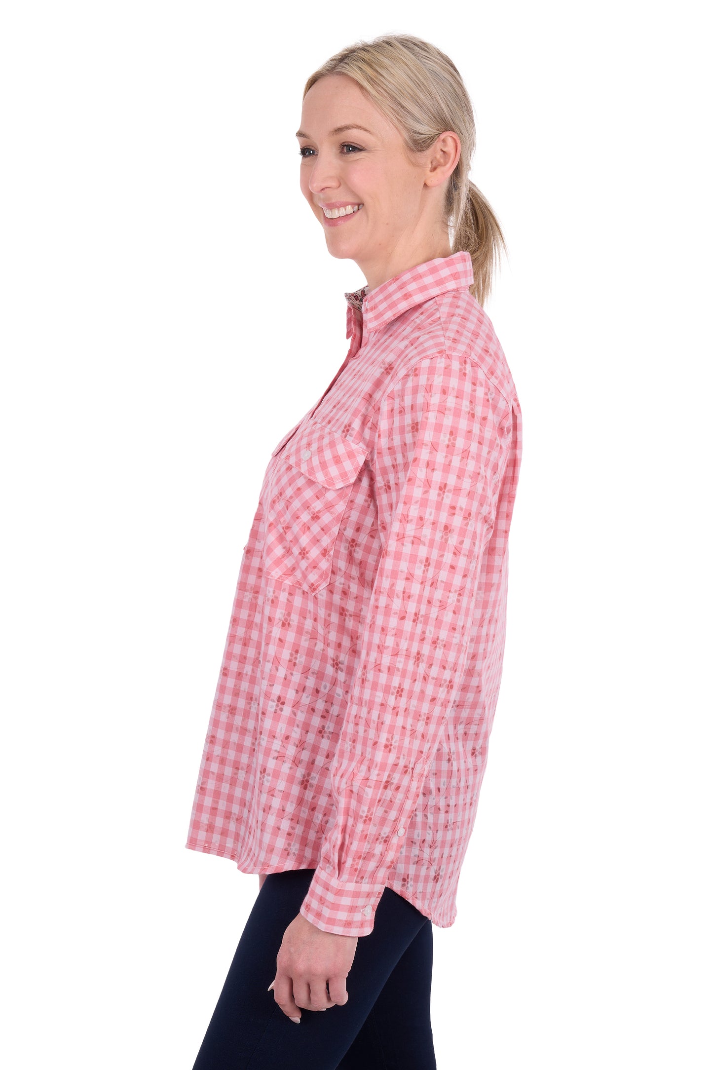 Hard Slog Women’s Raquel Half Placket Long Sleeve Shirt