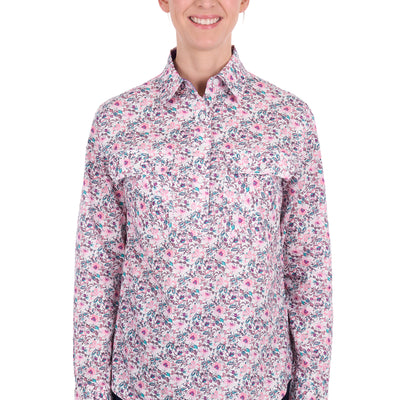 Hard Slog Women’s Joyce Half Placket Long Sleeve Shirt