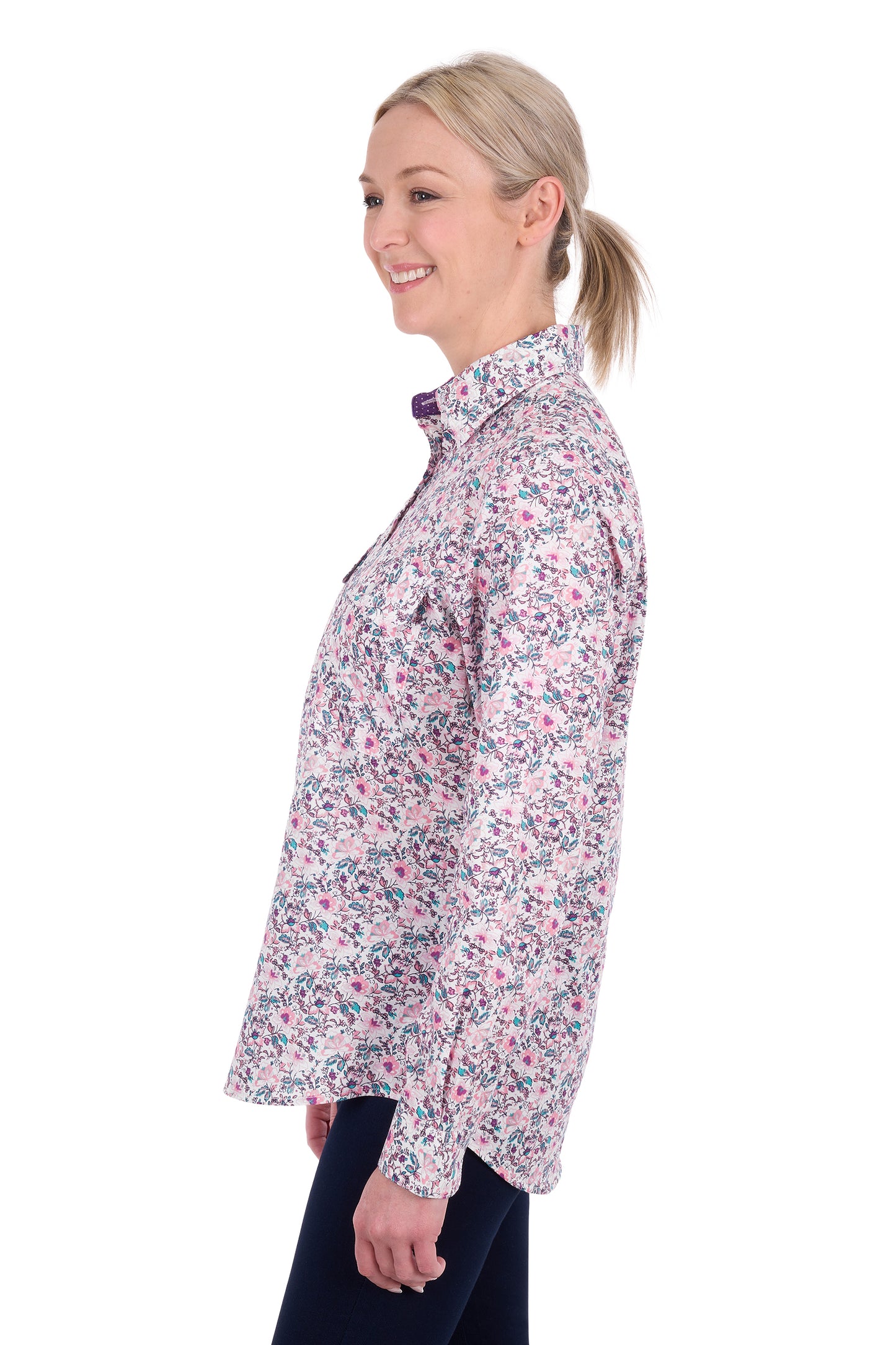 Hard Slog Women’s Joyce Half Placket Long Sleeve Shirt