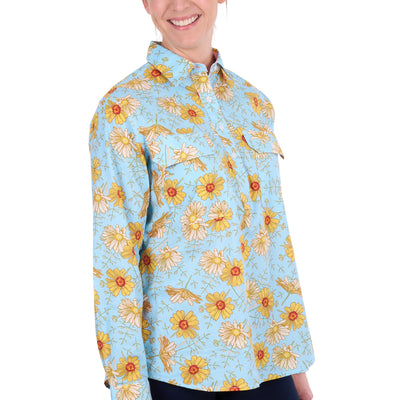 Hard Slog Women’s Sunday Half Placket Long Sleeve Shirt