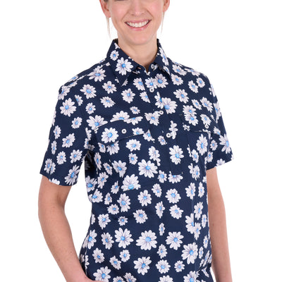 Hard Slog Women’s Cass Half Placket Short Sleeve Shirt
