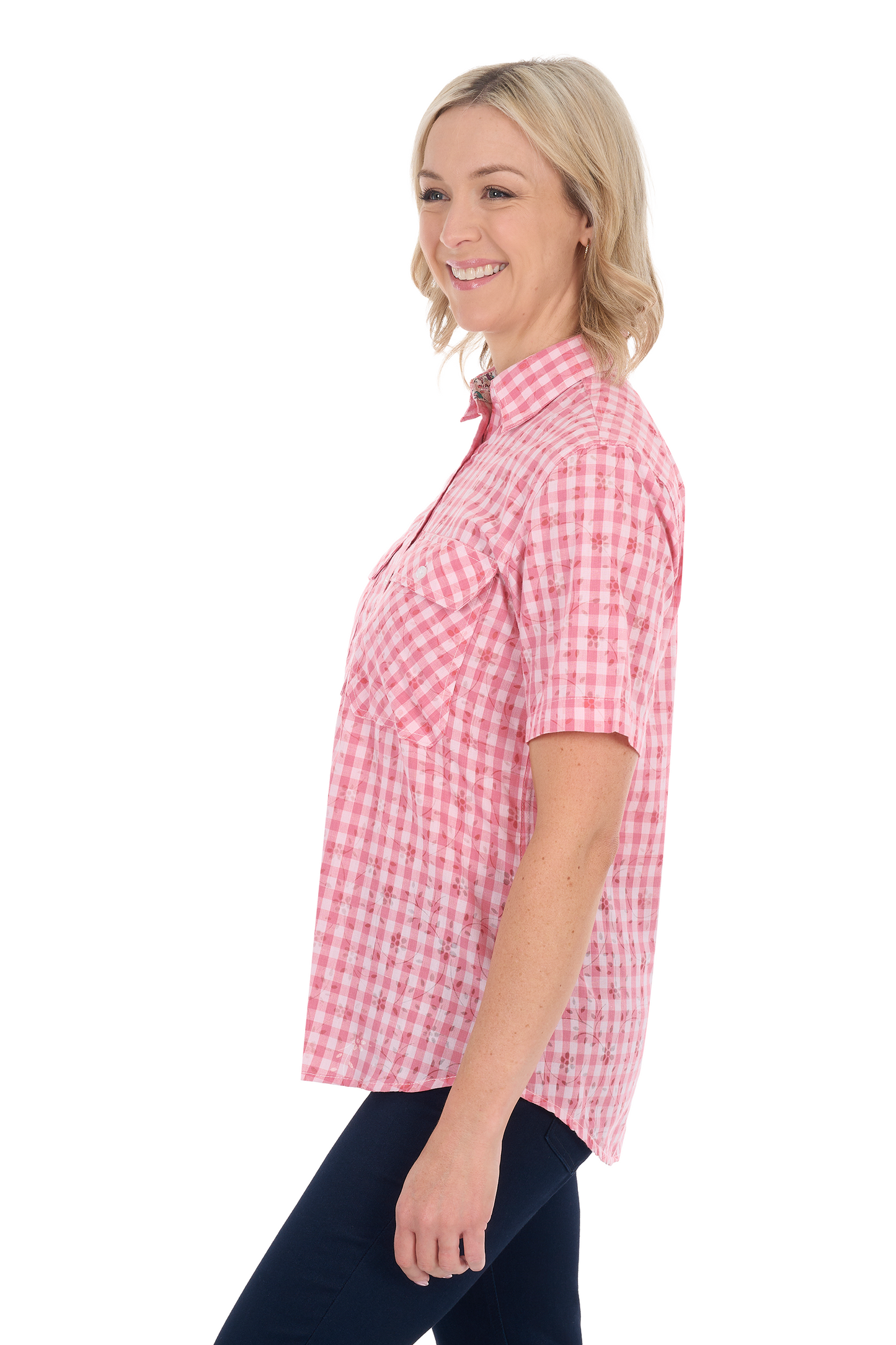 Hard Slog Women’s Raquel Half Placket Short Sleeve Shirt