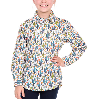 Hard Slog Kid’s Alba Half Placket Long Sleeve Shirt