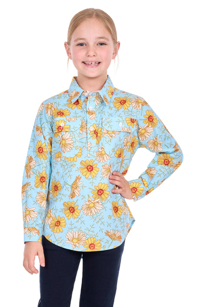 Hard Slog Kid’s Sunday Half Placket Long Sleeve Shirt