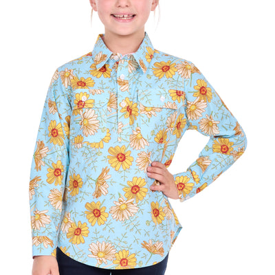Hard Slog Kid’s Sunday Half Placket Long Sleeve Shirt
