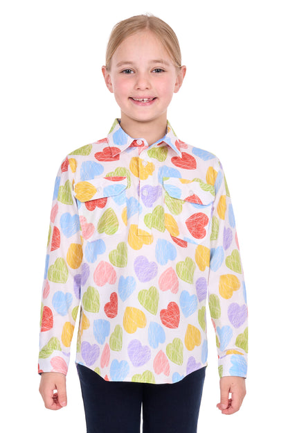 Hard Slog Kid’s Polly Half Placket Long Sleeve Shirt
