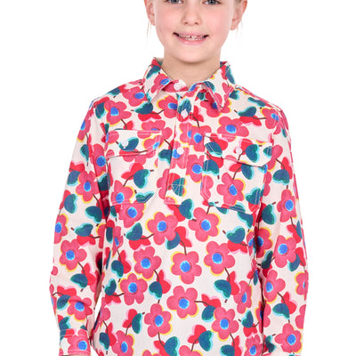Hard Slog Kid’s Lorri Half Placket Long Sleeve Shirt
