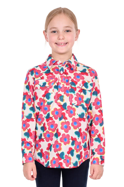 Hard Slog Kid’s Lorri Half Placket Long Sleeve Shirt