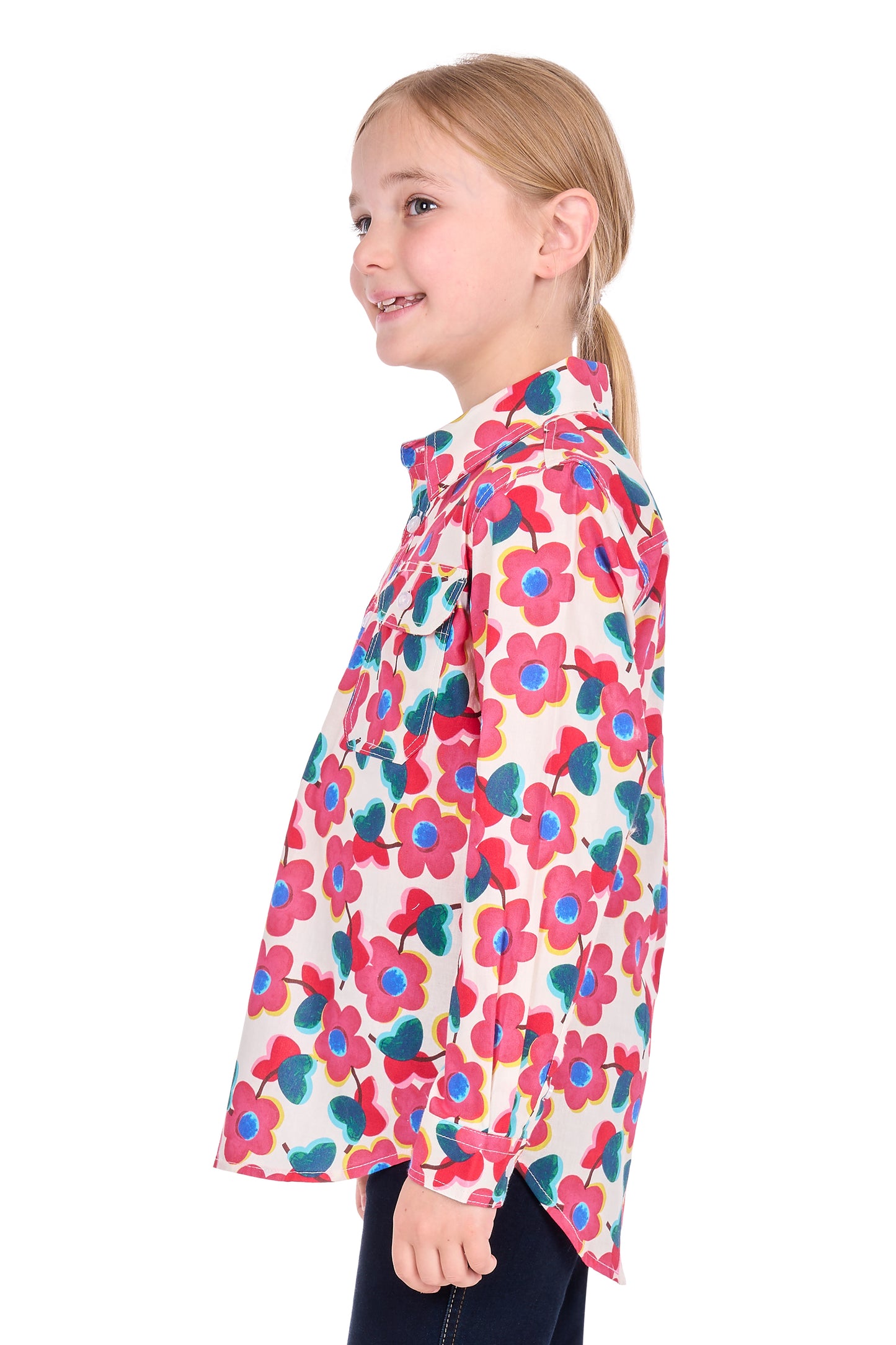 Hard Slog Kid’s Lorri Half Placket Long Sleeve Shirt