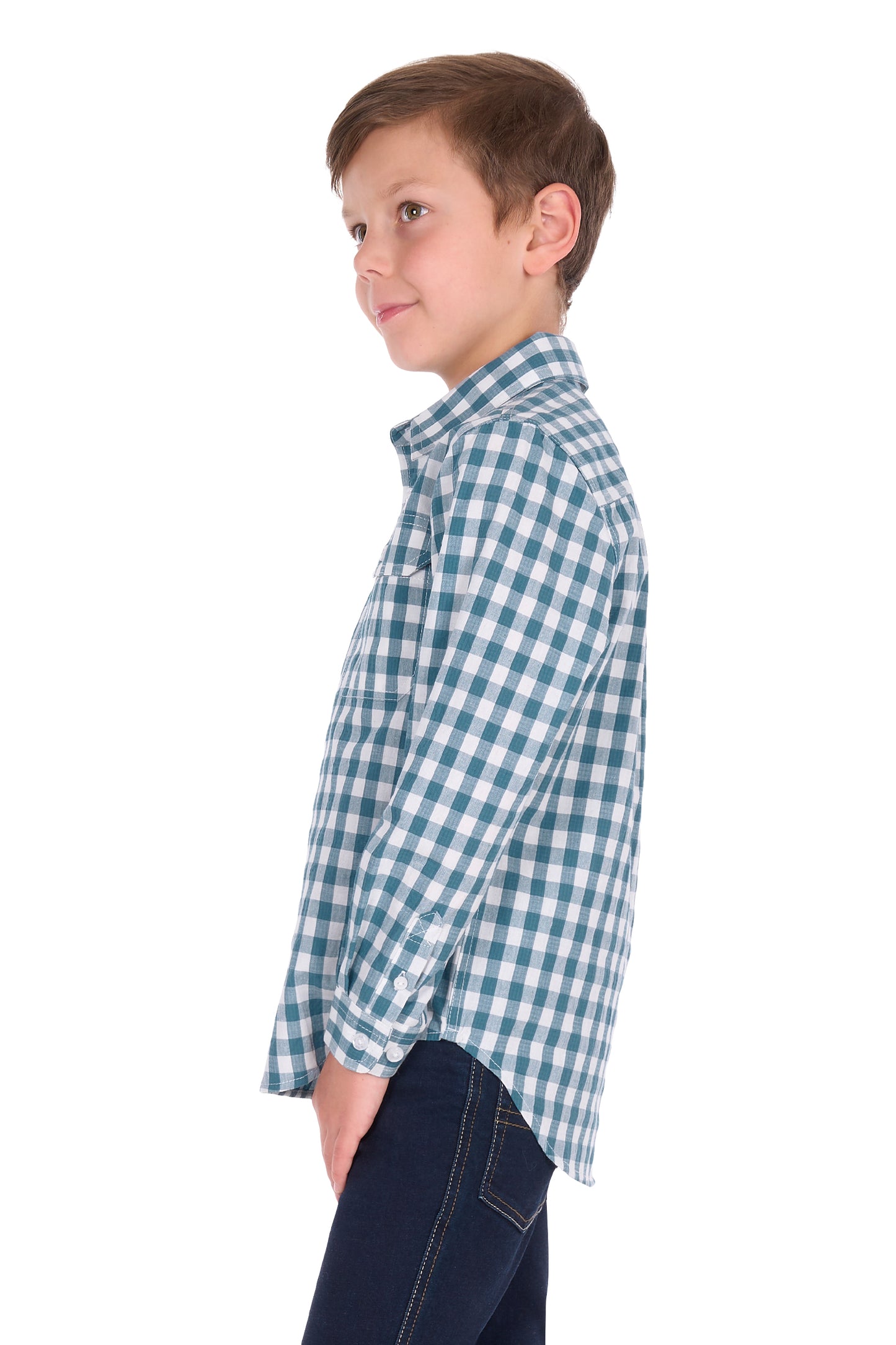 Hard Slog Kid’s River Half Placket Long Sleeve Shirt