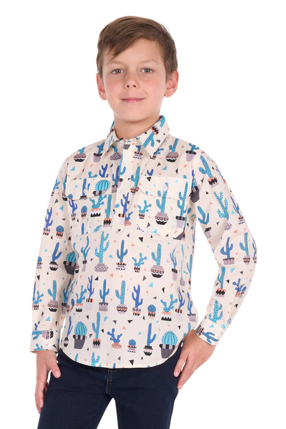 Hard Slog Kid’s Rocky Half Placket Long Sleeve Shirt