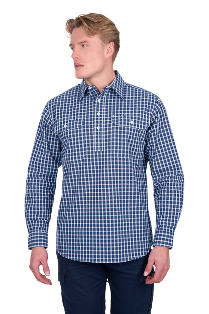 Hard Slog Men’s Alden Half Placket Long Sleeve Shirt