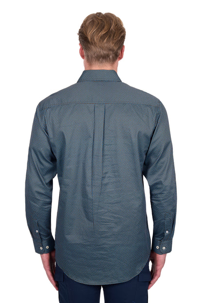 Hard Slog Men’s Blake Half Placket Long Sleeve Shirt