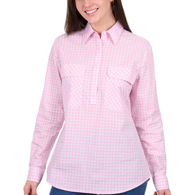 Hard Slog Women's Clara Half Placket Long Sleeve Shirt