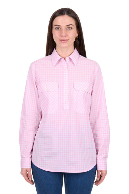 Hard Slog Women's Clara Half Placket Long Sleeve Shirt