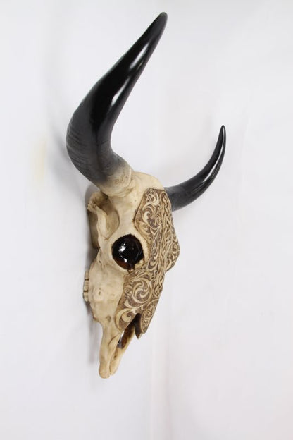 Malmar 43cm Tribal Pattern Cow Skull Wall Hanger