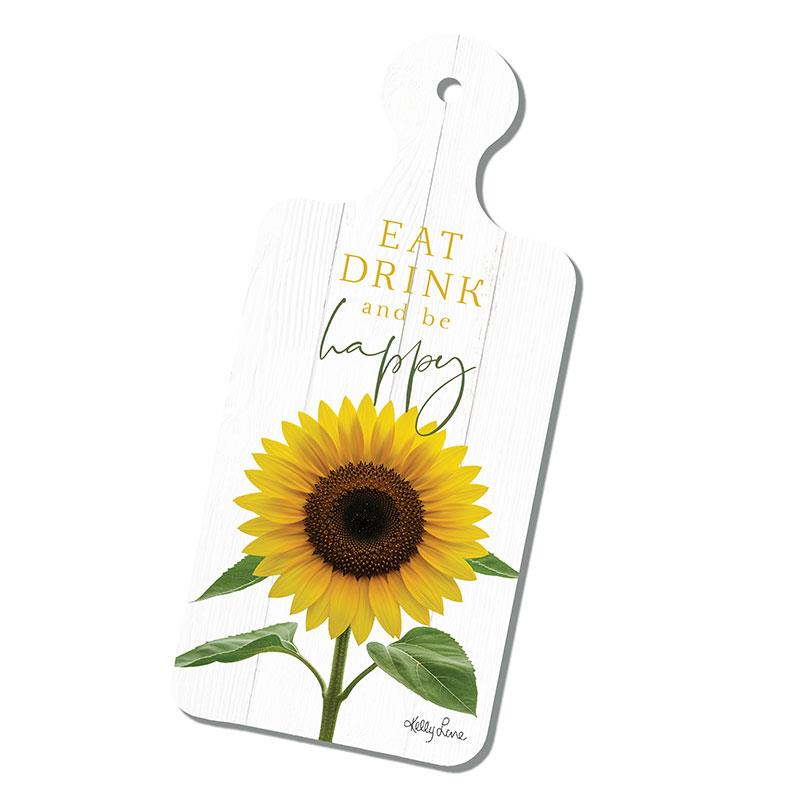 Malmar 12x29cm Grazing Plate with Sunflower and Daisy Design by Kelly Lane
