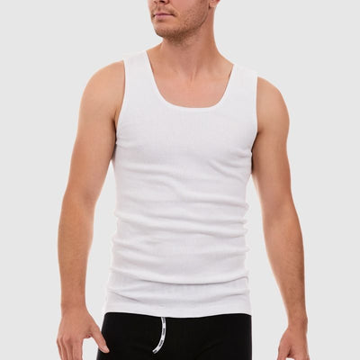 Tradie Mens Singlet - White