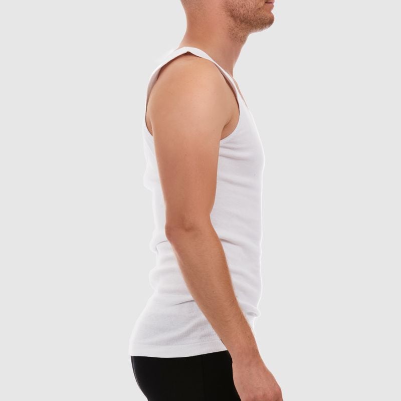 Tradie Mens Singlet - White