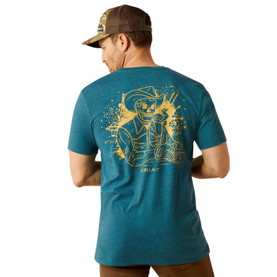 Ariat Mens Played Out Short Sleeve T-Shirt Deep Sea Heather