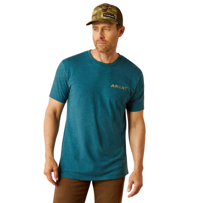 Ariat Mens Played Out Short Sleeve T-Shirt Deep Sea Heather