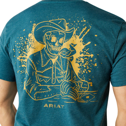 Ariat Mens Played Out Short Sleeve T-Shirt Deep Sea Heather