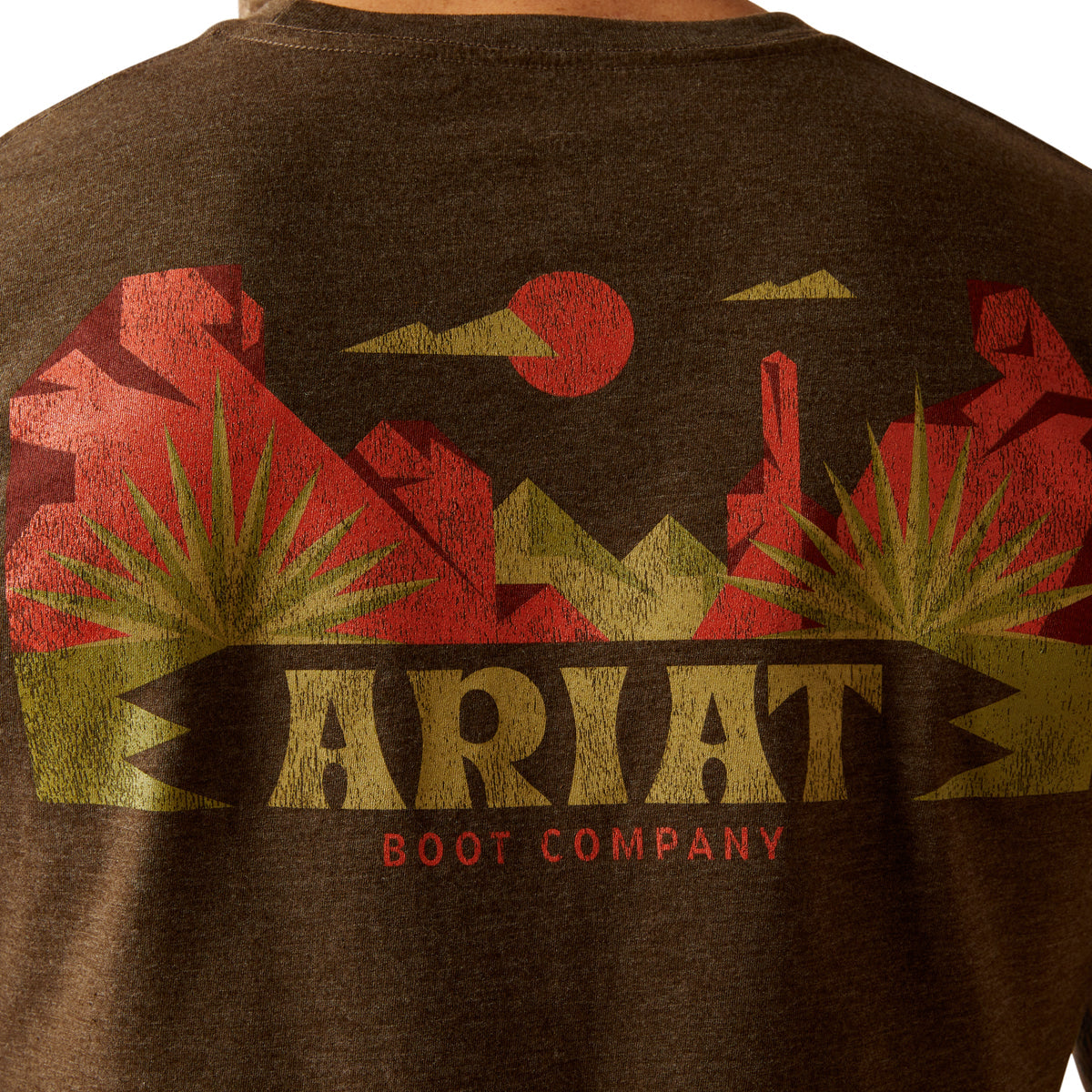 Ariat Mens Modern Mesa Short Sleeve Tshirt Brown Heather