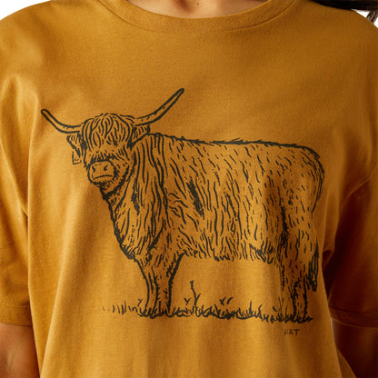 Ariat Women's Highlander Short Sleeve Tshirt Harvest Gold