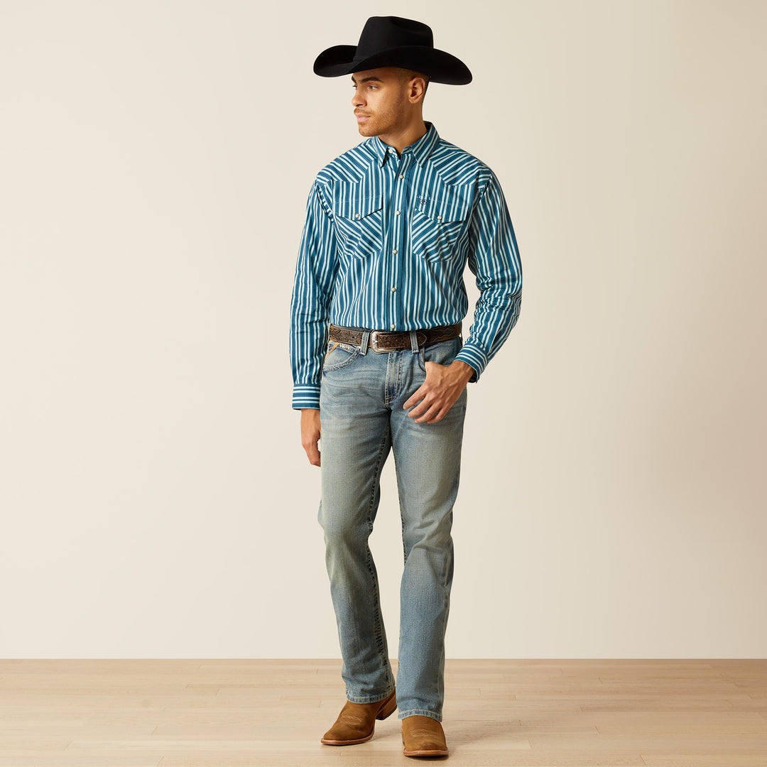 Ariat Mens Raleigh Snap Long Sleeve Shirt - Teal