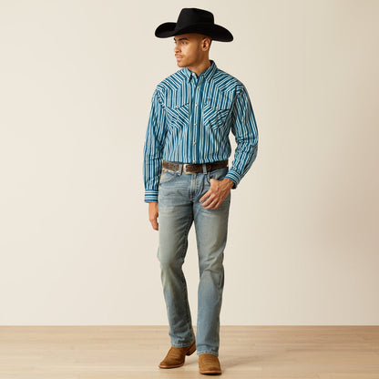 Ariat Mens Raleigh Snap Long Sleeve Shirt - Teal