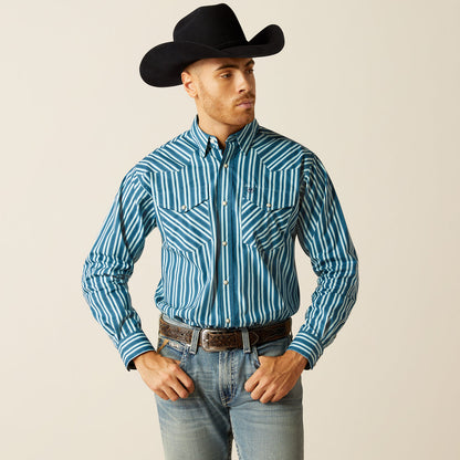 Ariat Mens Raleigh Snap Long Sleeve Shirt - Teal