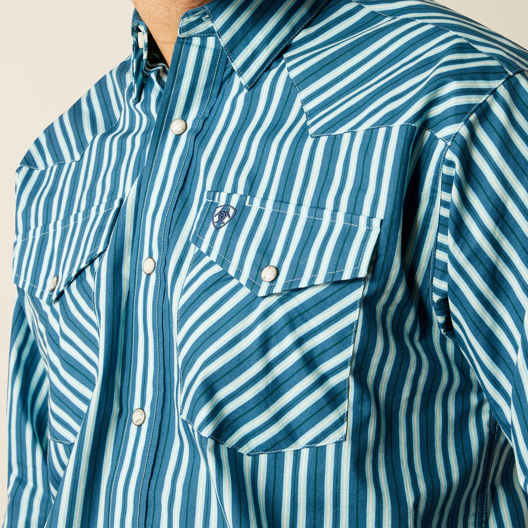 Ariat Mens Raleigh Snap Long Sleeve Shirt - Teal