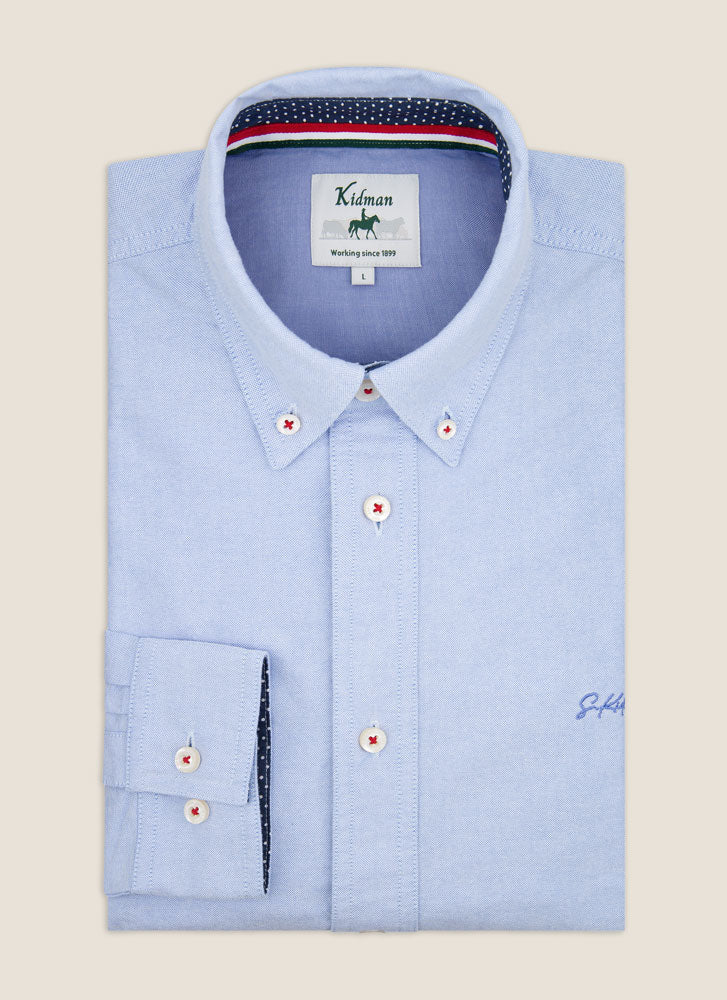 Kidman Mens Aberdeen Long Sleeve Shirt - Pale Blue