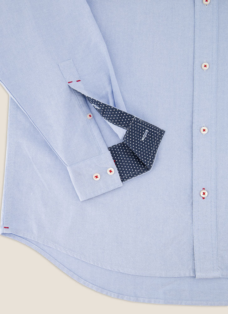 Kidman Mens Aberdeen Long Sleeve Shirt - Pale Blue