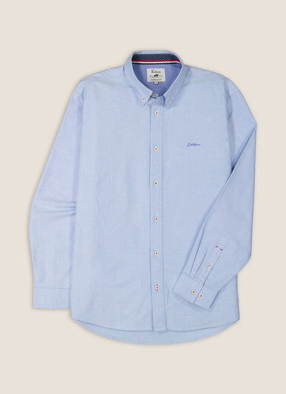 Kidman Mens Aberdeen Long Sleeve Shirt - Pale Blue