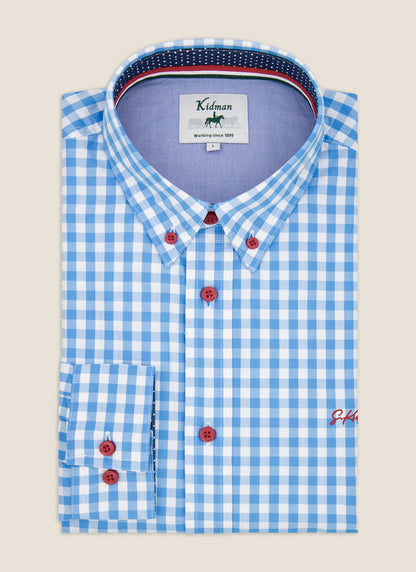 Kidman Mens Holstein Long Sleeve Shirt - Pale Blue