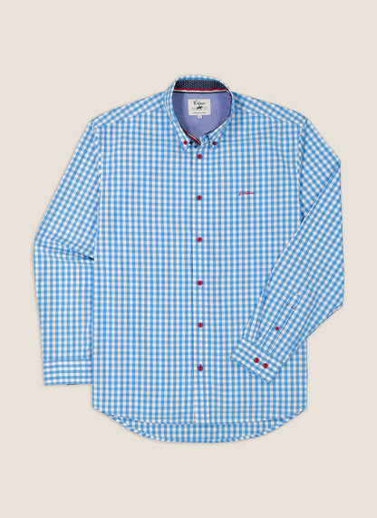 Kidman Mens Holstein Long Sleeve Shirt - Pale Blue