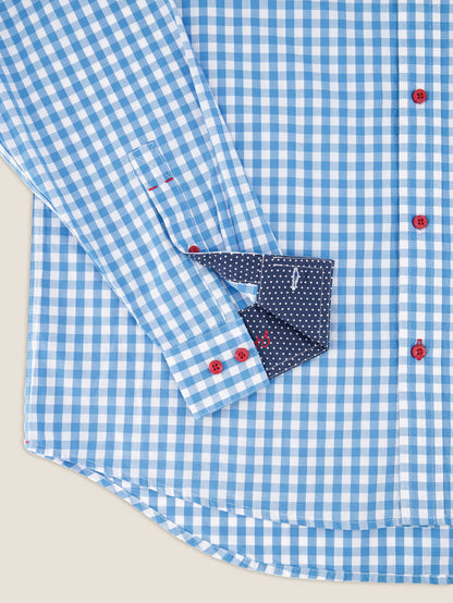Kidman Mens Holstein Long Sleeve Shirt - Pale Blue
